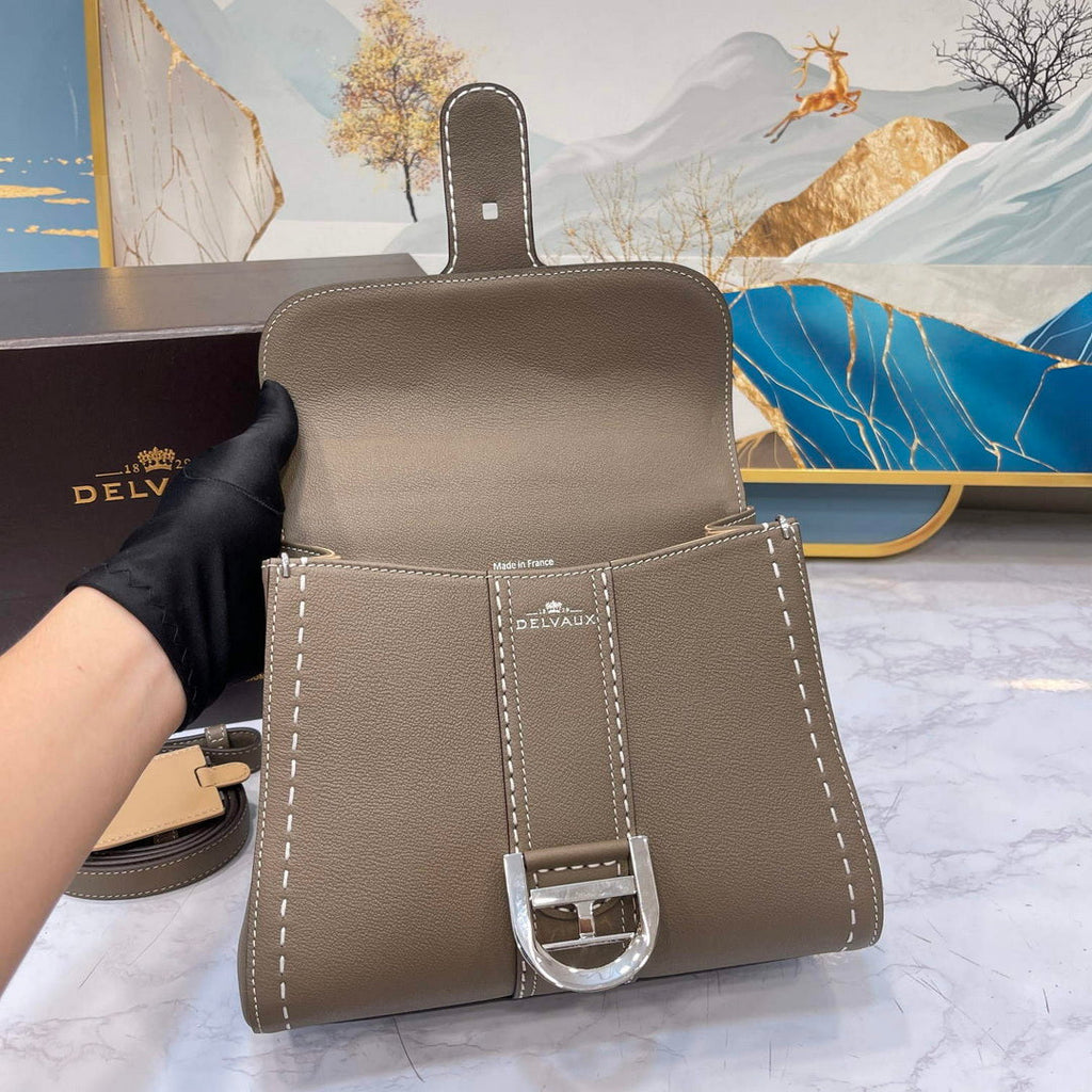 Delvaux AA0569 Brillant PM Rod¨¦o Calf Bag elephant gray