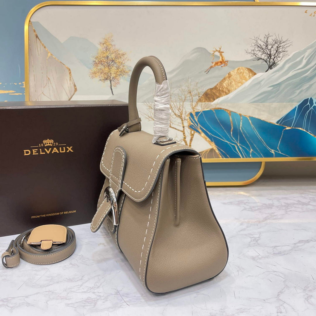 Delvaux AA0569 Brillant PM Rod¨¦o Calf Bag milk ash