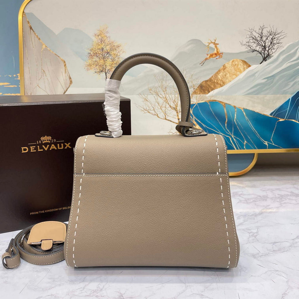 Delvaux AA0569 Brillant PM Rod¨¦o Calf Bag milk ash