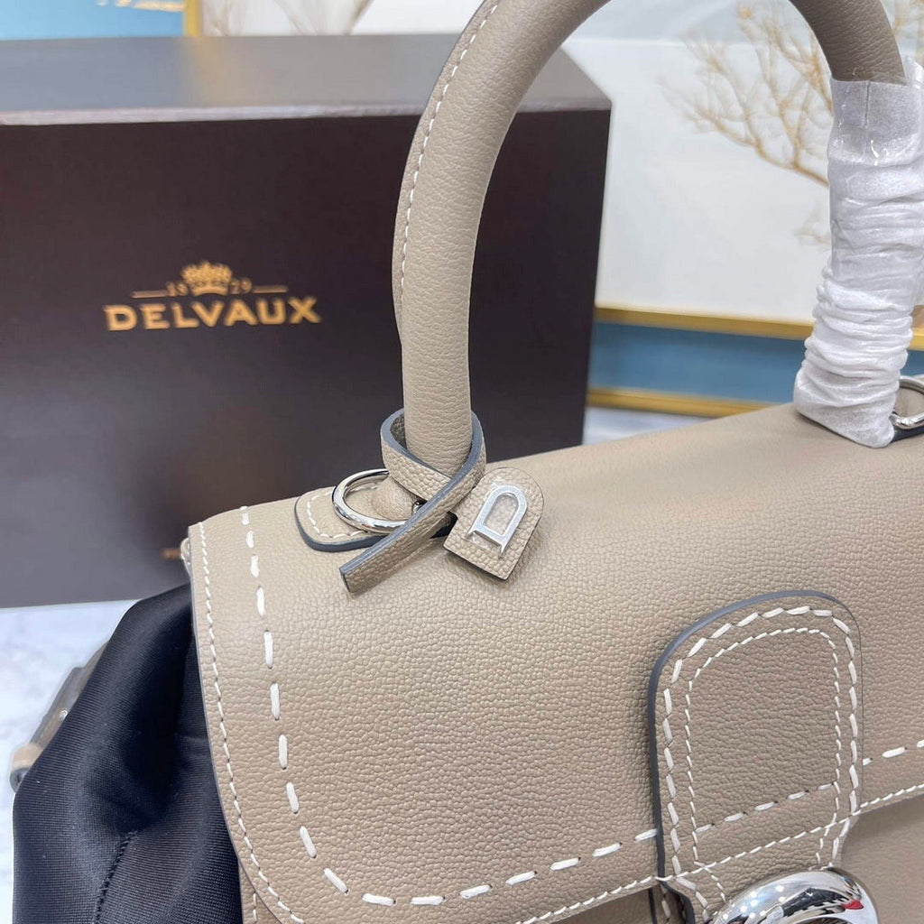 Delvaux AA0569 Brillant PM Rod¨¦o Calf Bag milk ash