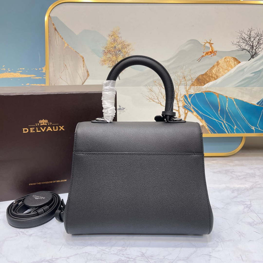 Delvaux AA0569 Brillant PM in Rodeo Calf Black
