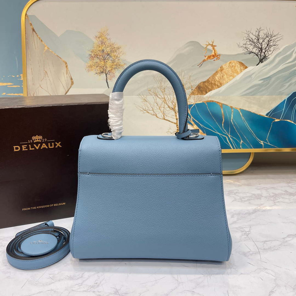 Delvaux AA0569 Brillant PM in Rodeo Calf Blue