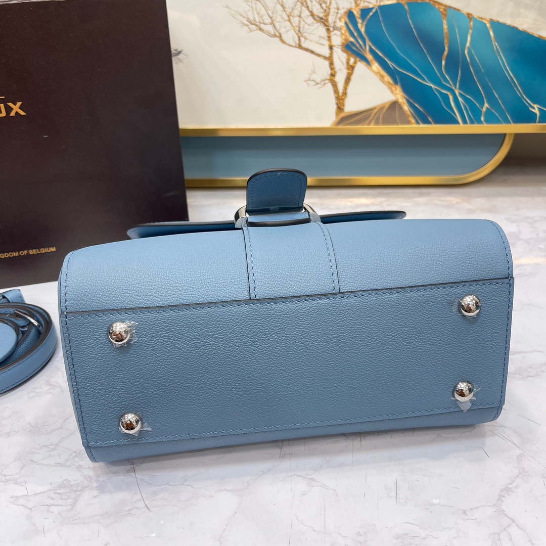 Delvaux AA0569 Brillant PM in Rodeo Calf Blue