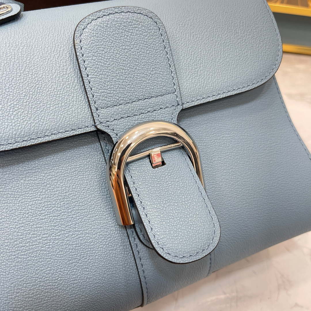 Delvaux AA0569 Brillant PM in Rodeo Calf Blue