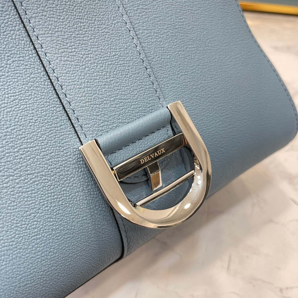 Delvaux AA0569 Brillant PM in Rodeo Calf Blue