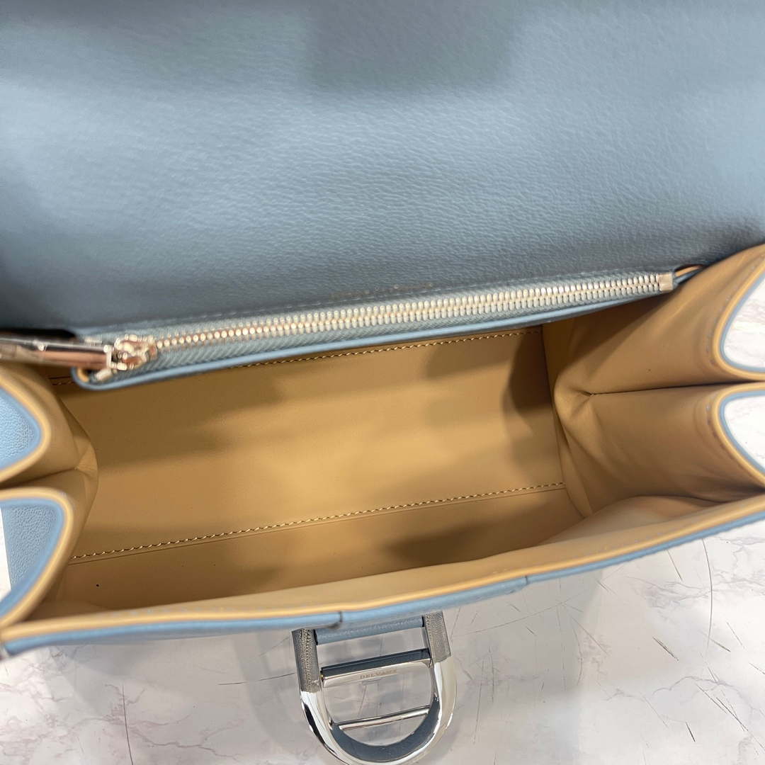 Delvaux AA0569 Brillant PM in Rodeo Calf Blue