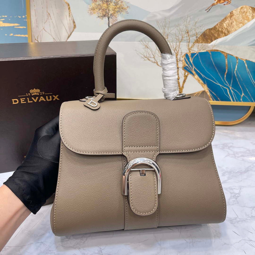 Delvaux AA0569 Brillant PM in Rodeo Calf Gray