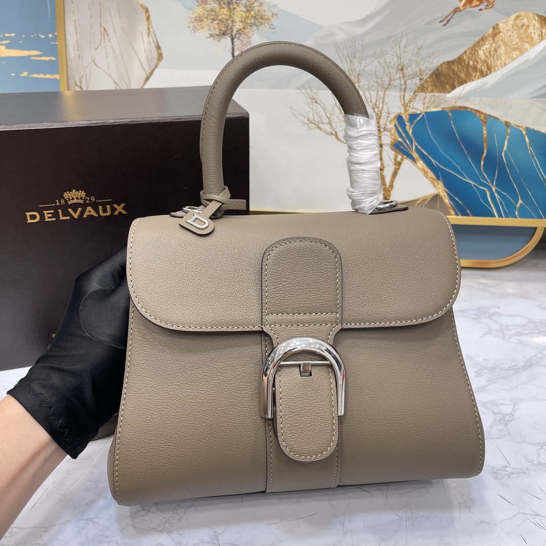 Delvaux AA0569 Brillant PM in Rodeo Calf Gray