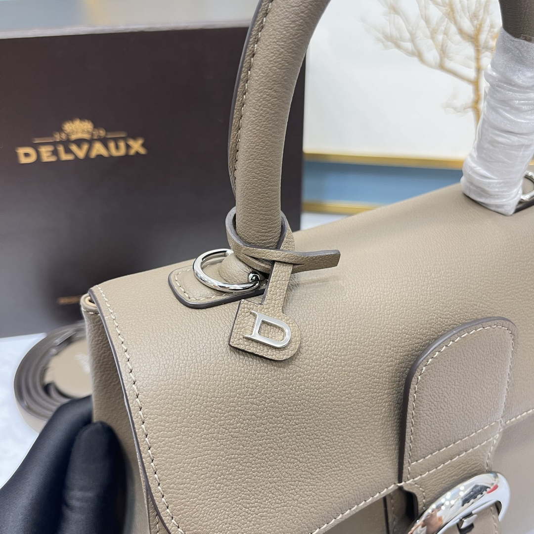 Delvaux AA0569 Brillant PM in Rodeo Calf Gray