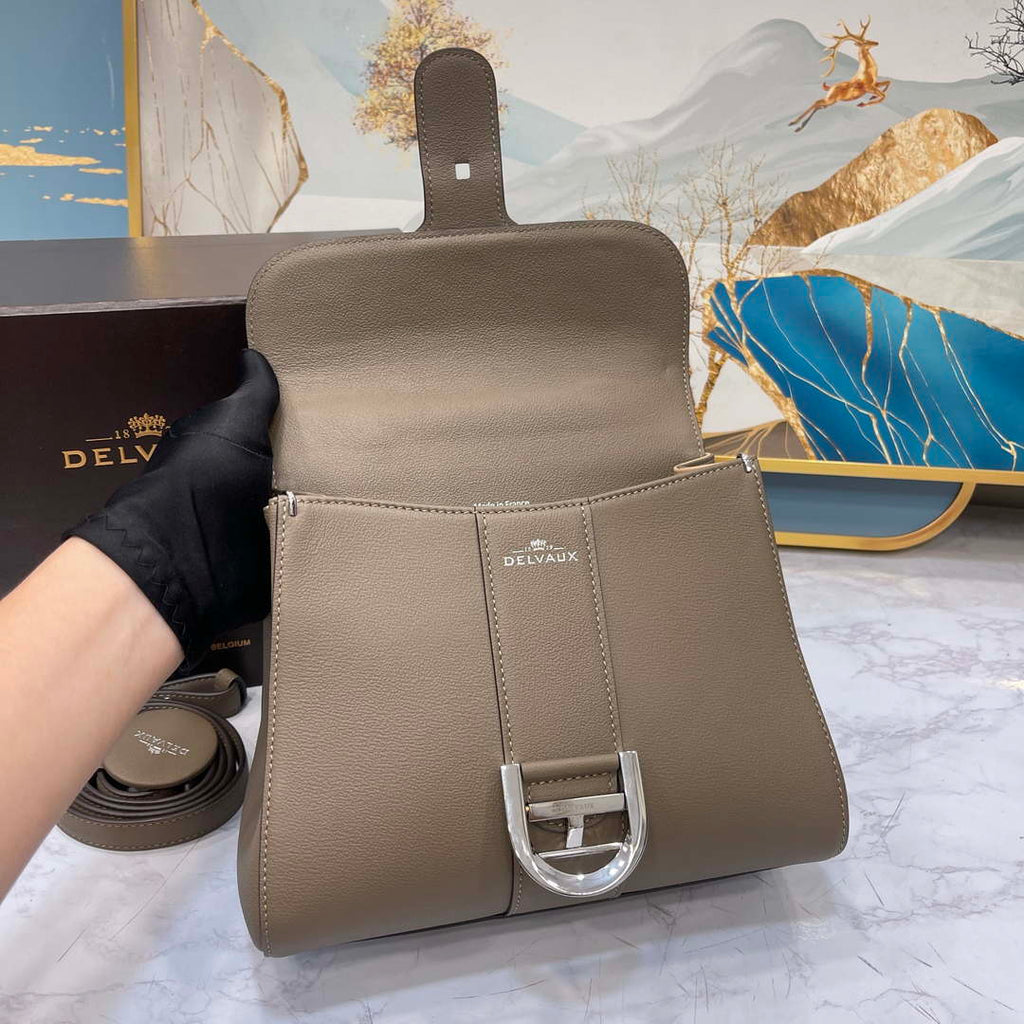 Delvaux AA0569 Brillant PM in Rodeo Calf Gray