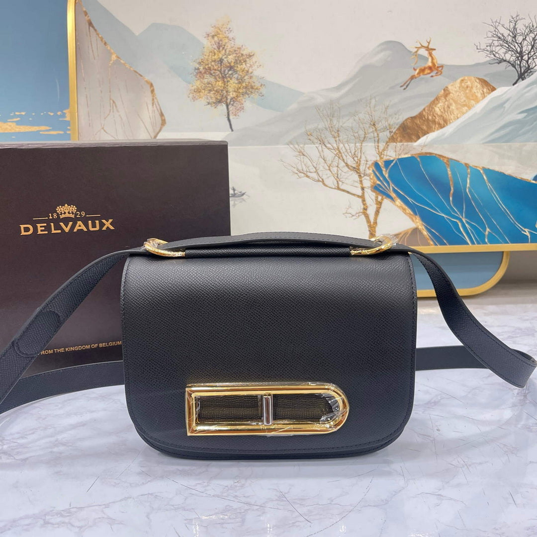 Delvaux AA0574 Lingot Alpina Calf Bag Black - Default Title - View 1