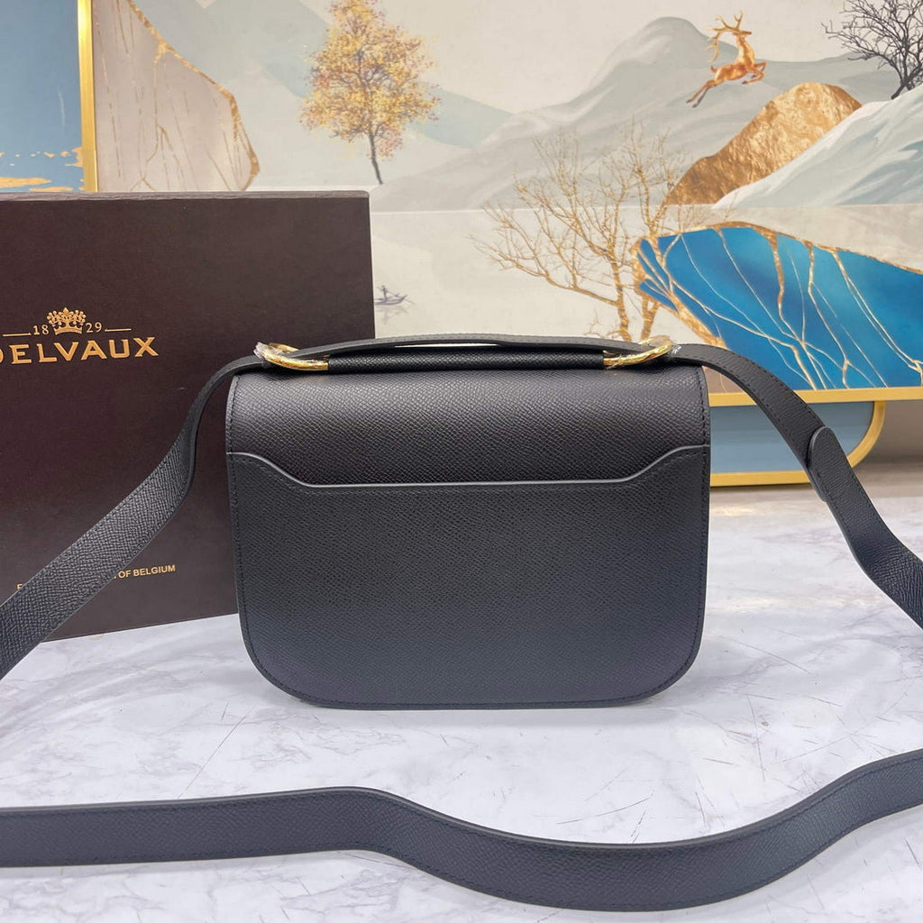 Delvaux AA0574 Lingot Alpina Calf Bag Black