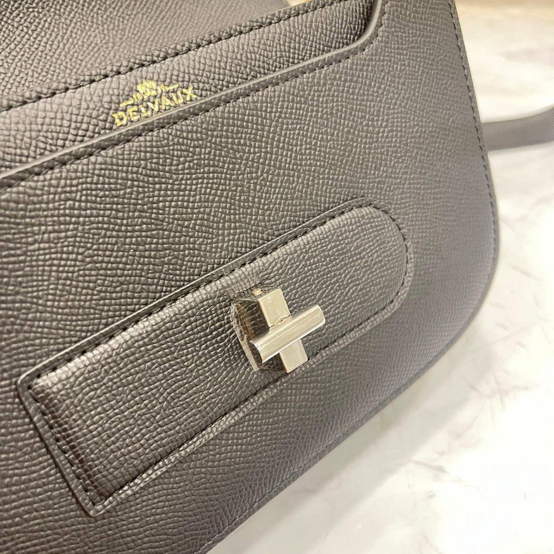 Delvaux AA0574 Lingot Alpina Calf Bag Black