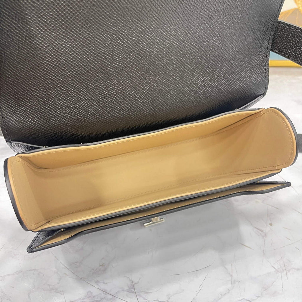 Delvaux AA0574 Lingot Alpina Calf Bag Black