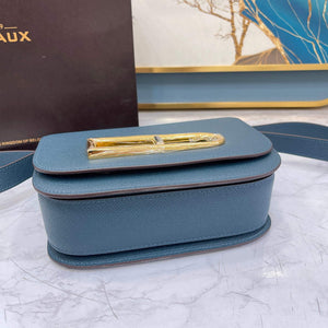 Delvaux AA0574 Lingot Alpina Calf Bag Blue - Default Title - View 4