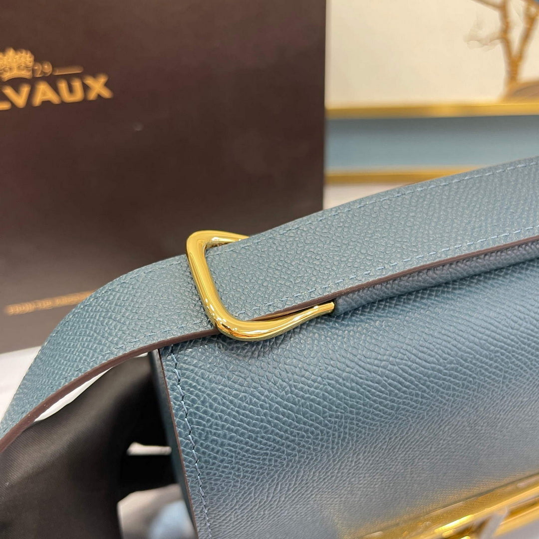 Delvaux AA0574 Lingot Alpina Calf Bag Blue - Default Title - View 6