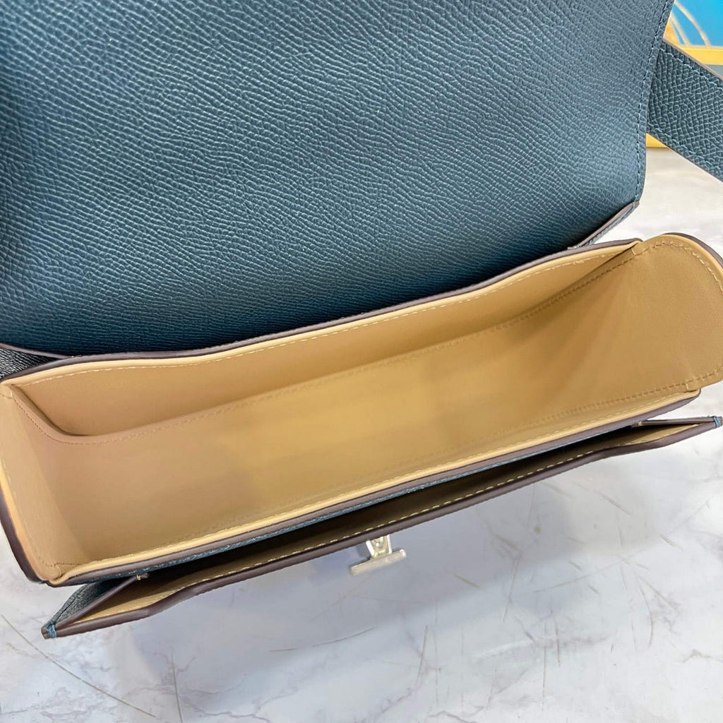 Delvaux AA0574 Lingot Alpina Calf Bag Blue