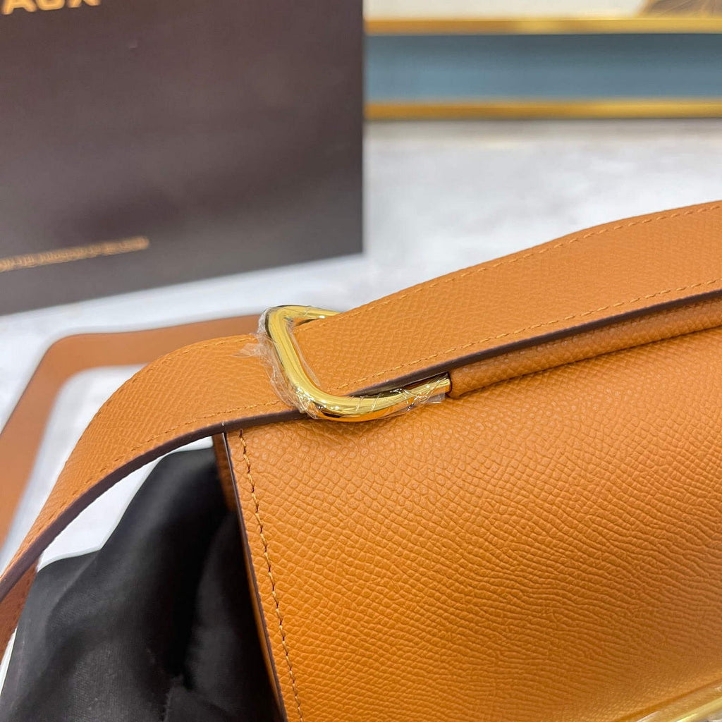 Delvaux AA0574 Lingot Alpina Calf Bag Caramel