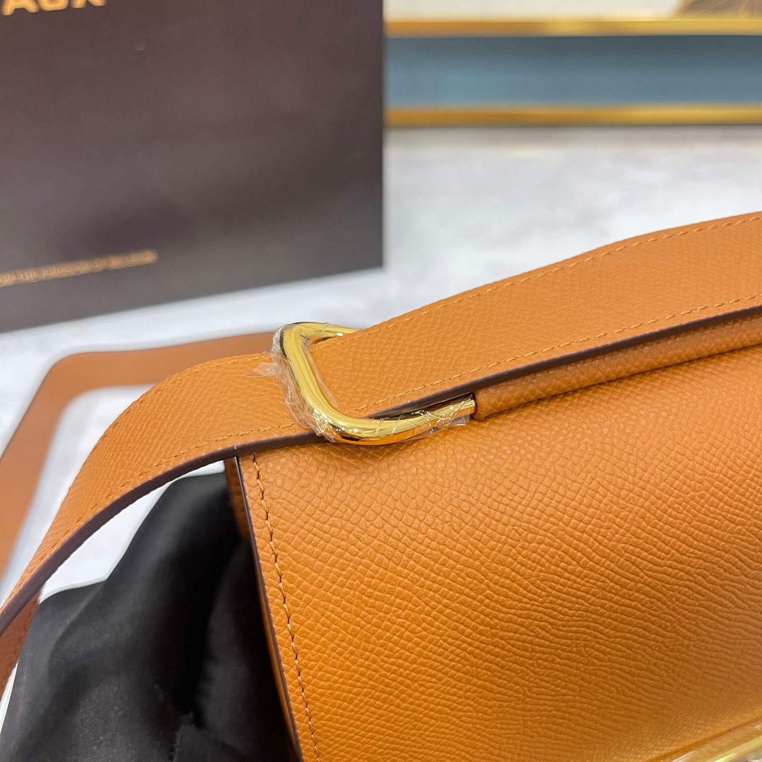 Delvaux AA0574 Lingot Alpina Calf Bag Caramel