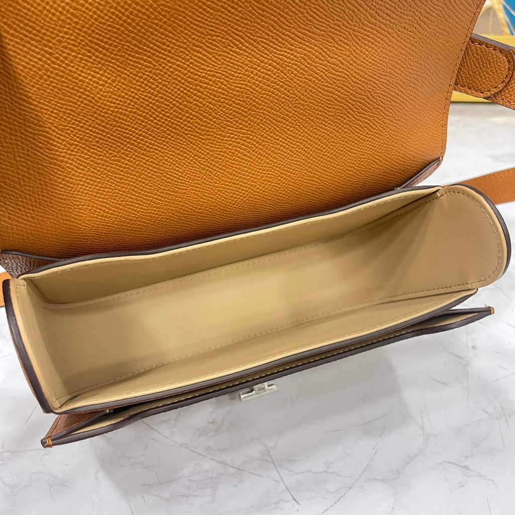 Delvaux AA0574 Lingot Alpina Calf Bag Caramel