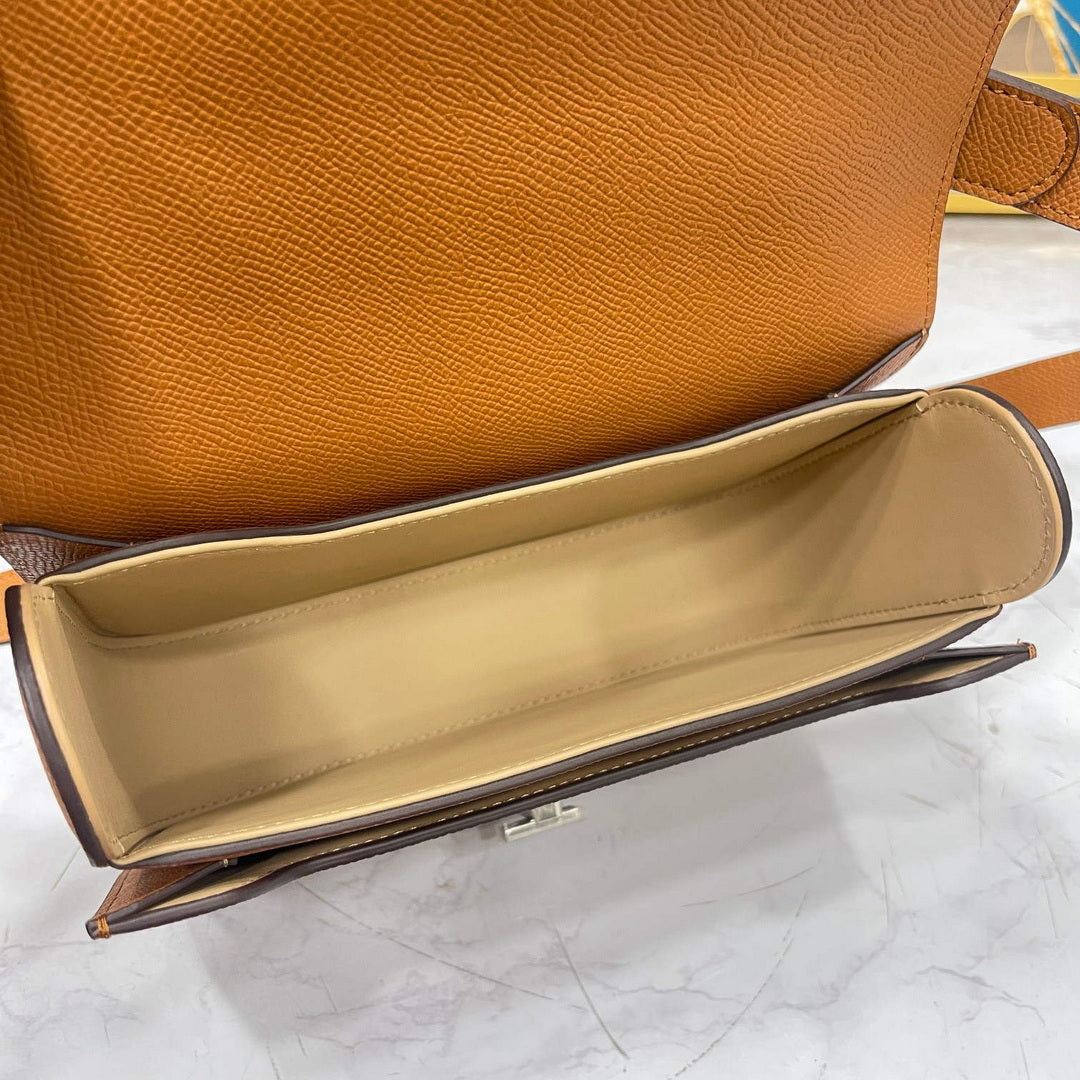 Delvaux AA0574 Lingot Alpina Calf Bag Caramel