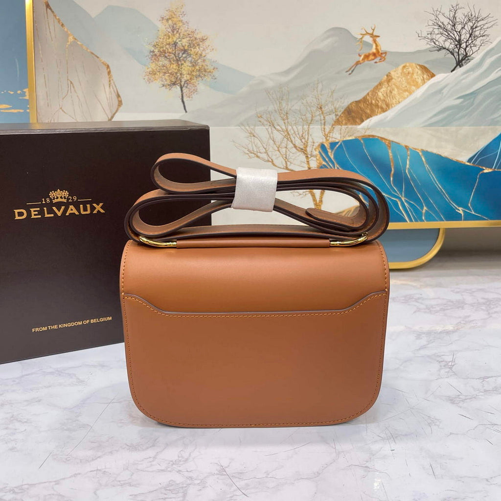 Delvaux AA0574 Lingot Alpina Calf Bag Brown