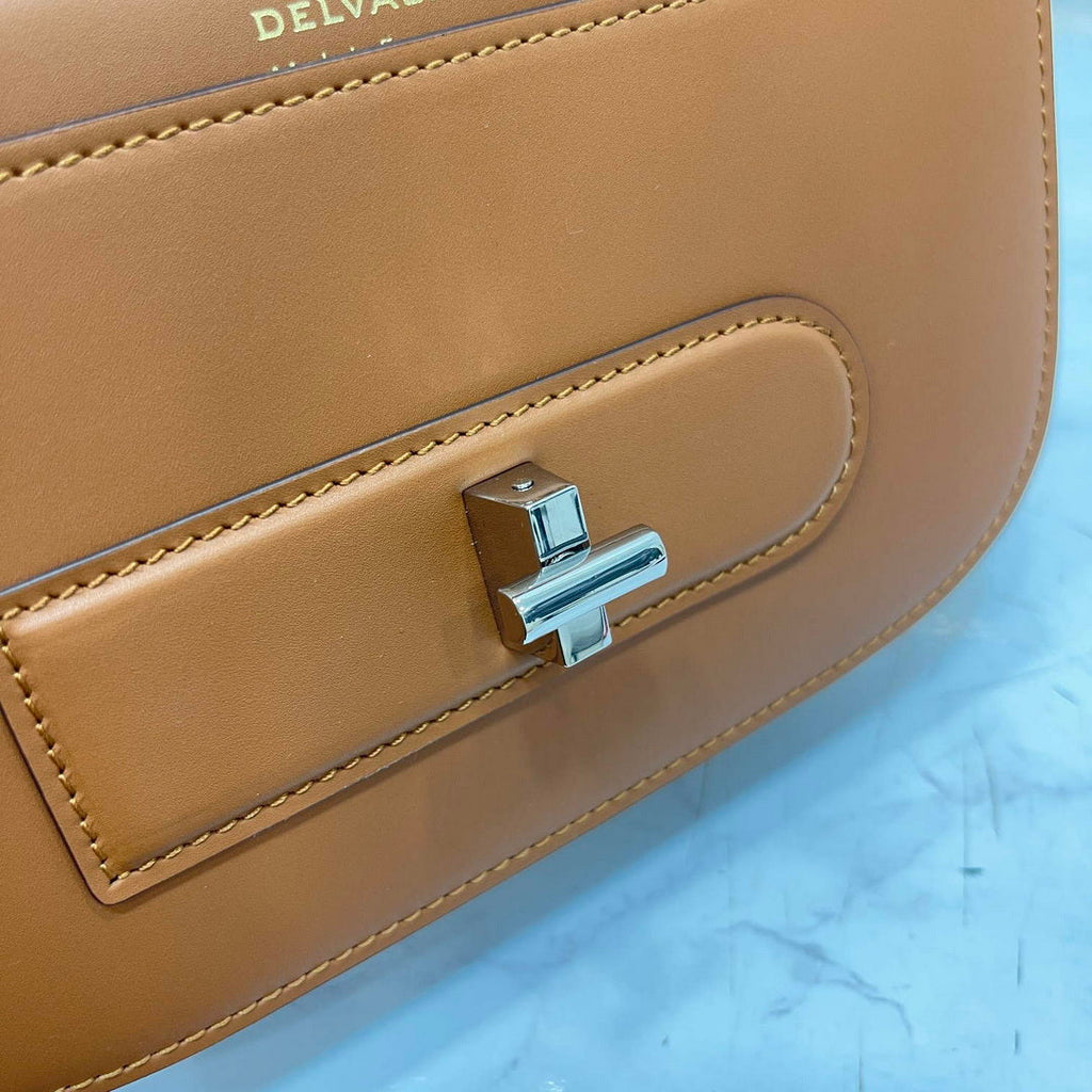 Delvaux AA0574 Lingot Alpina Calf Bag Brown
