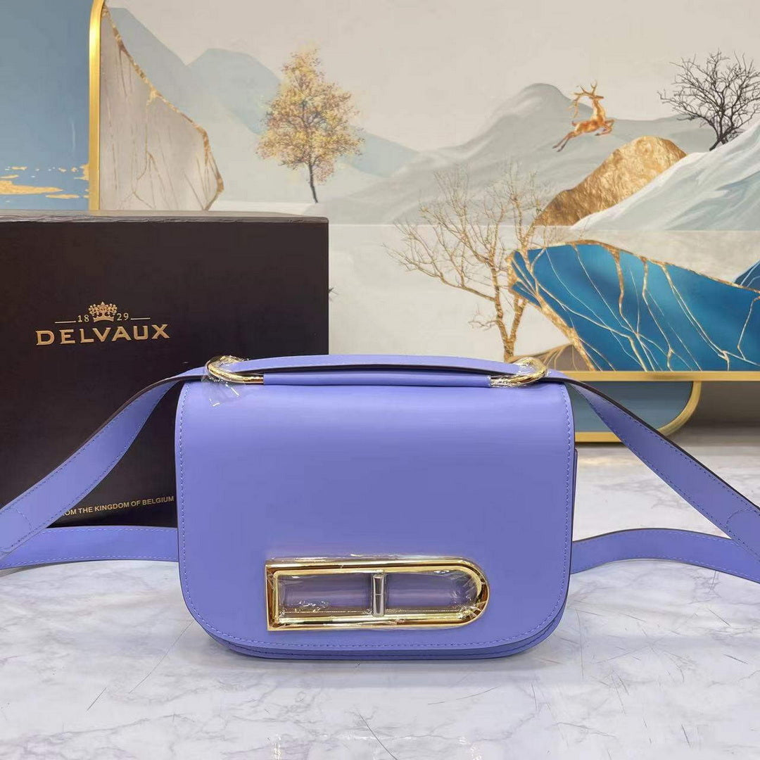 Delvaux AA0574 Lingot Alpina Calf Bag Purple - Default Title - View 1