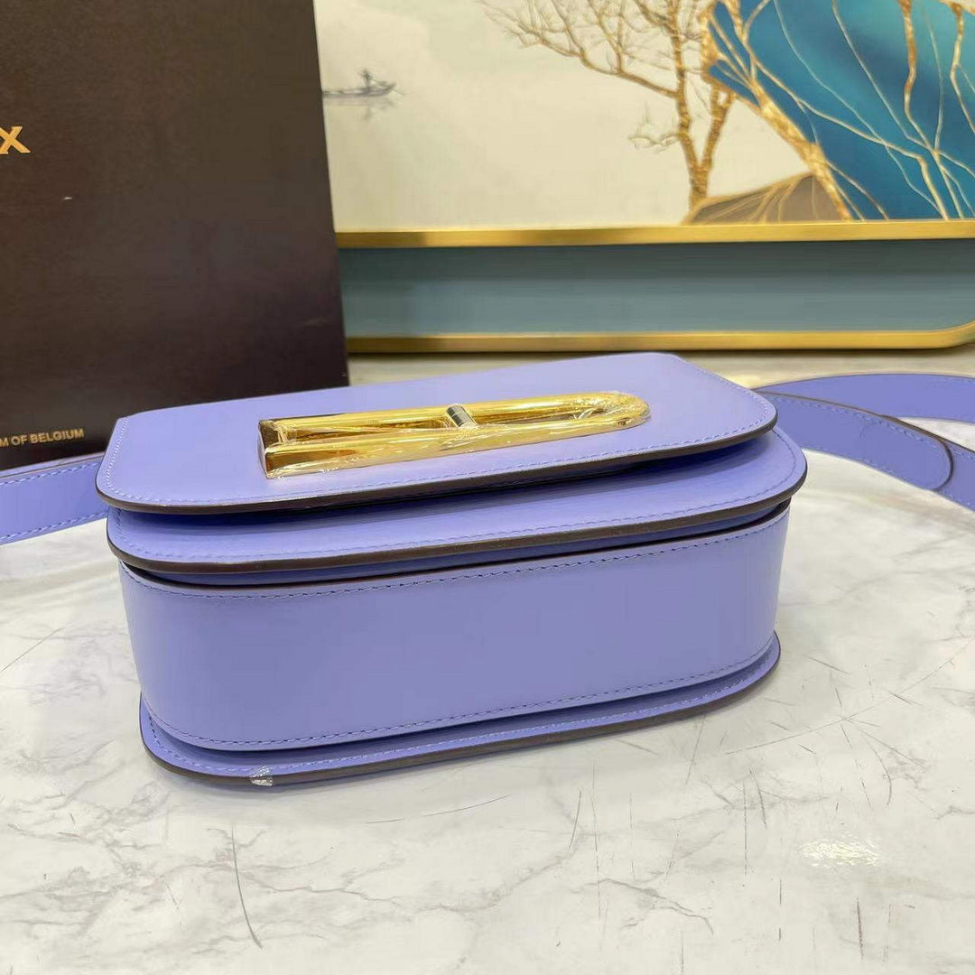 Delvaux AA0574 Lingot Alpina Calf Bag Purple