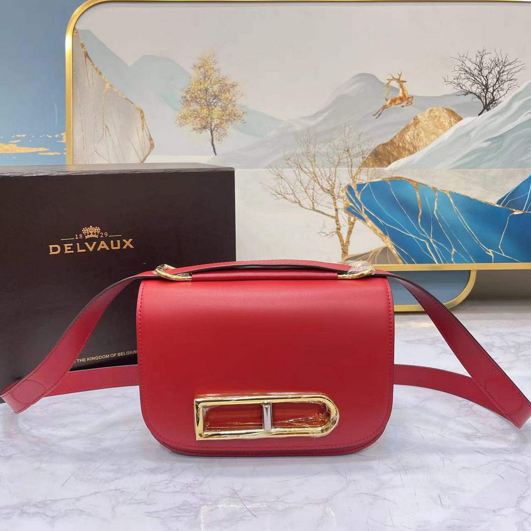 Delvaux AA0574 Lingot Alpina Calf Bag Red - Default Title - View 1