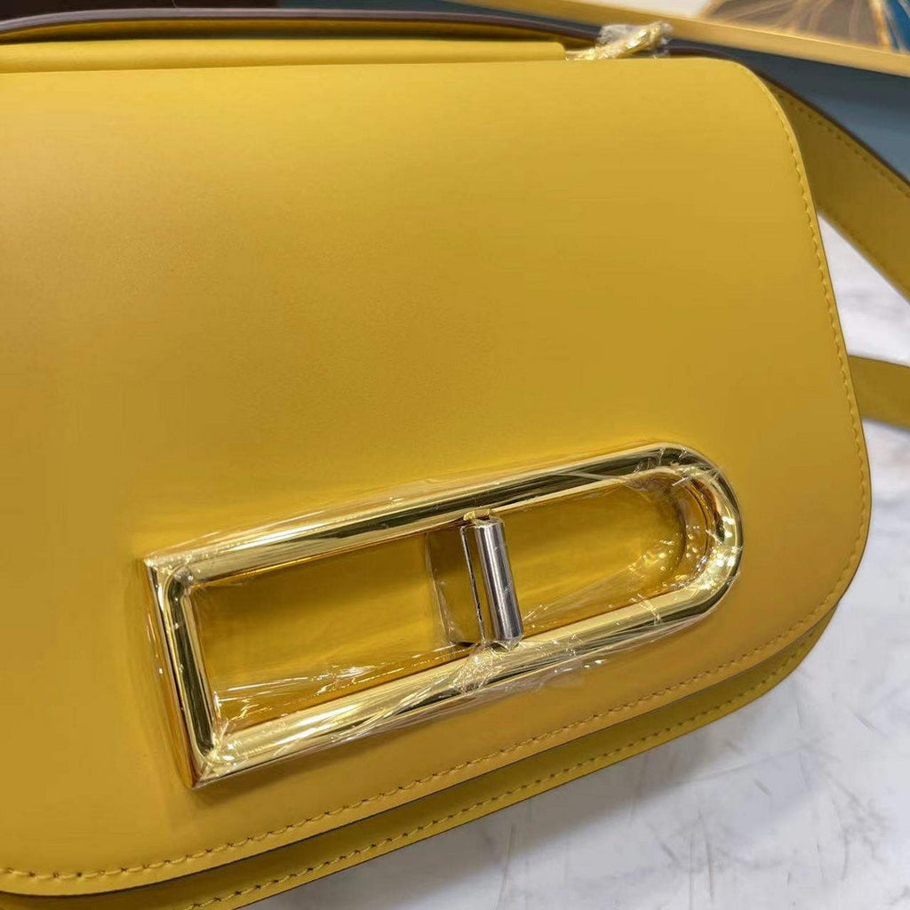 Delvaux AA0574 Lingot Alpina Calf Bag Yellow