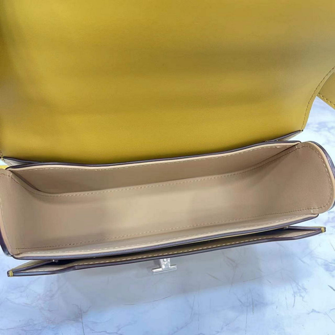 Delvaux AA0574 Lingot Alpina Calf Bag Yellow