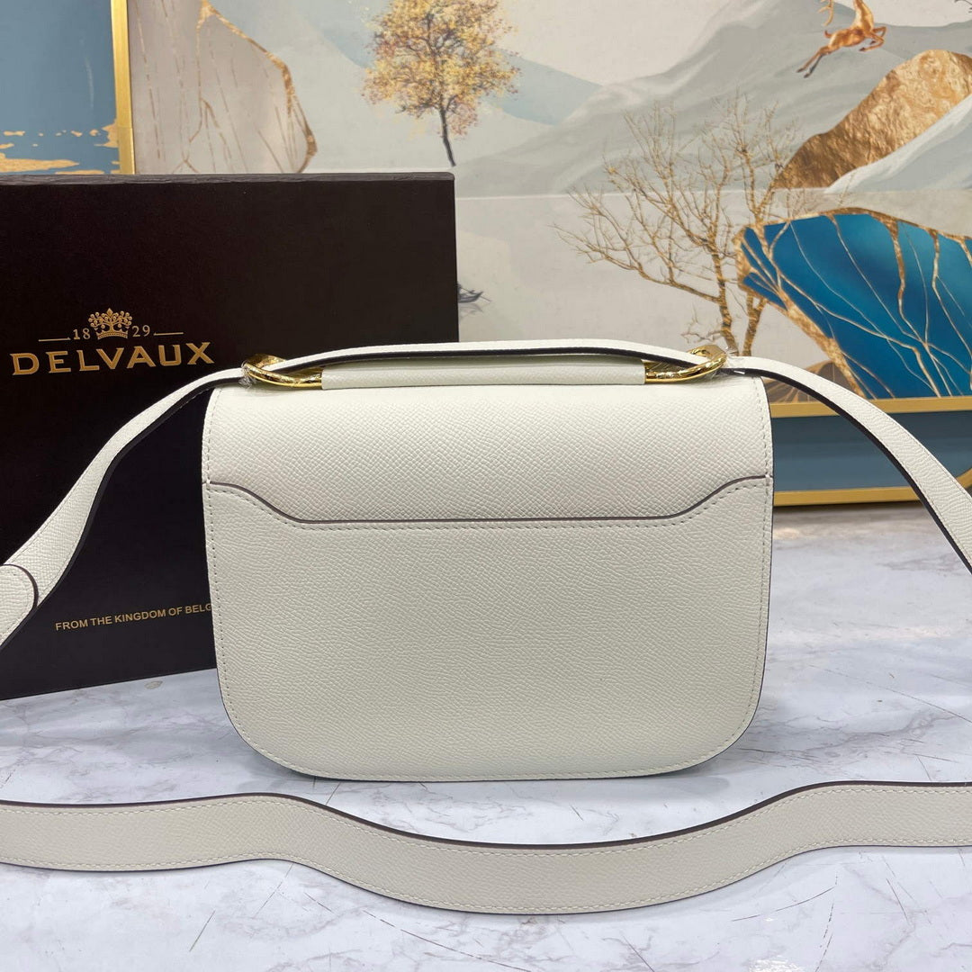 Delvaux AA0574 Lingot Alpina Calf Bag White