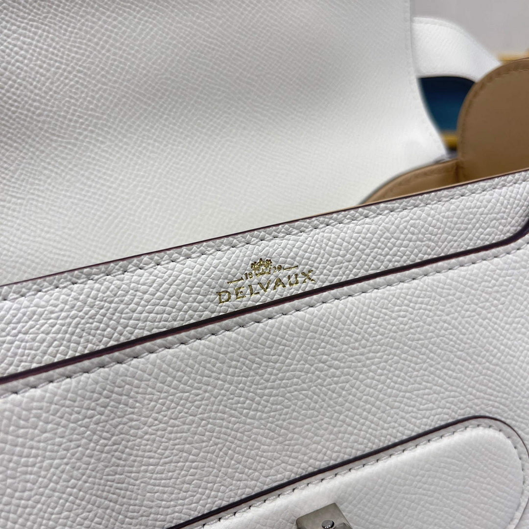 Delvaux AA0574 Lingot Alpina Calf Bag White