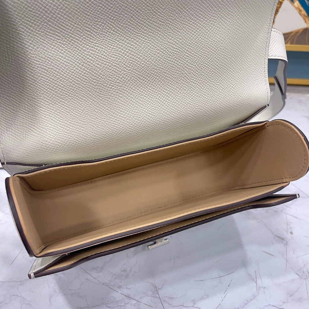 Delvaux AA0574 Lingot Alpina Calf Bag White