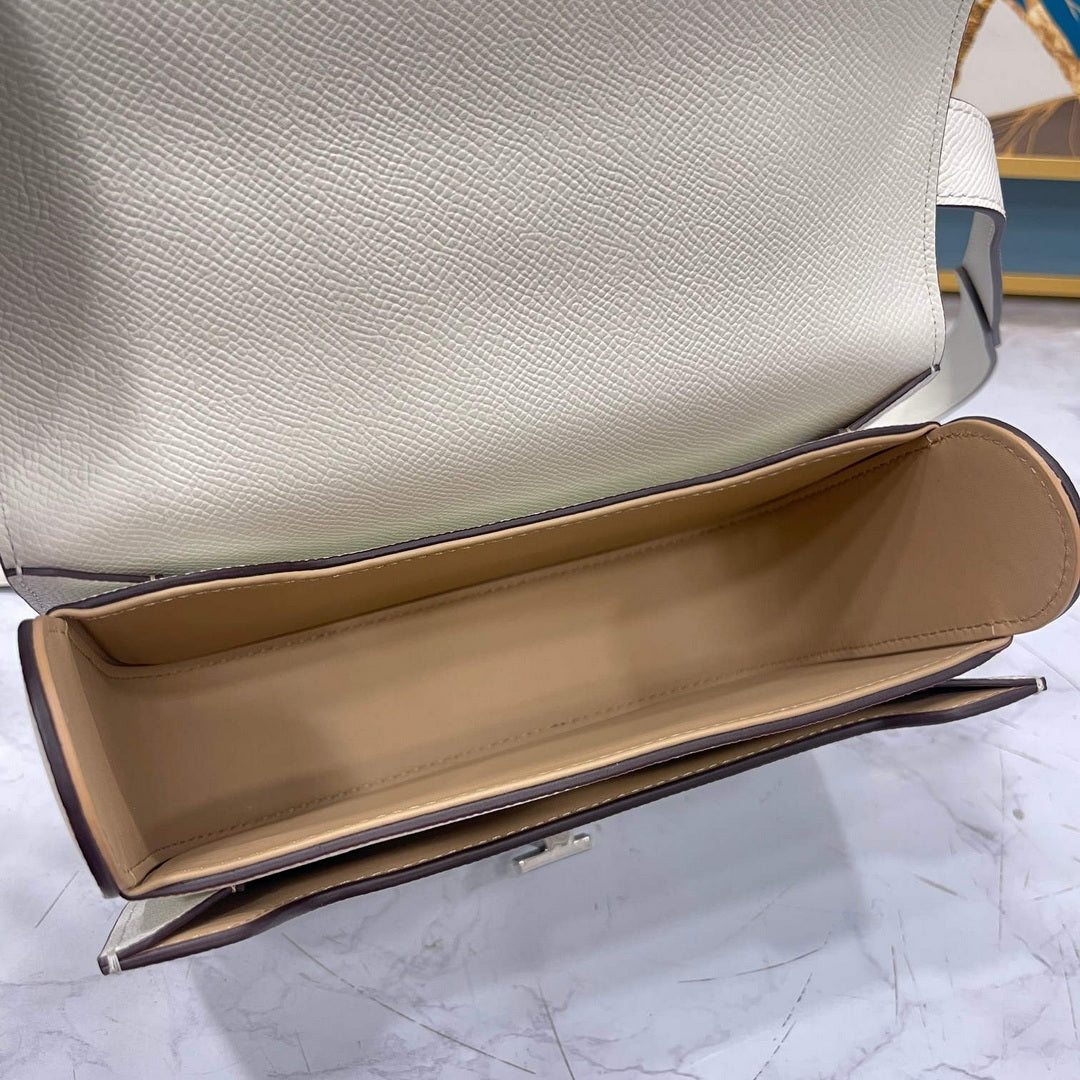 Delvaux AA0574 Lingot Alpina Calf Bag White