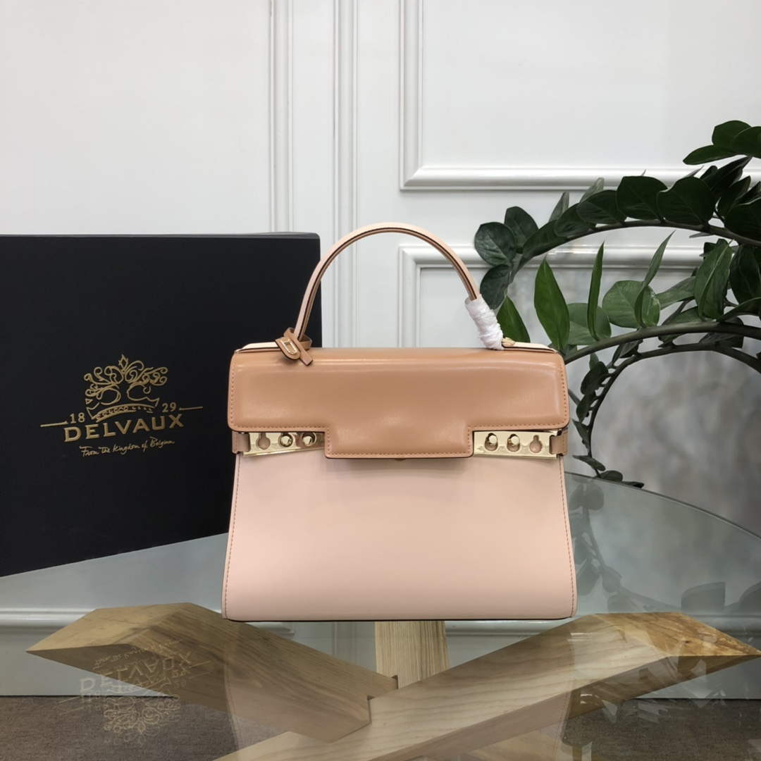 Delvaux AA0611 Temp¨ºte MM Bag caramel and pink