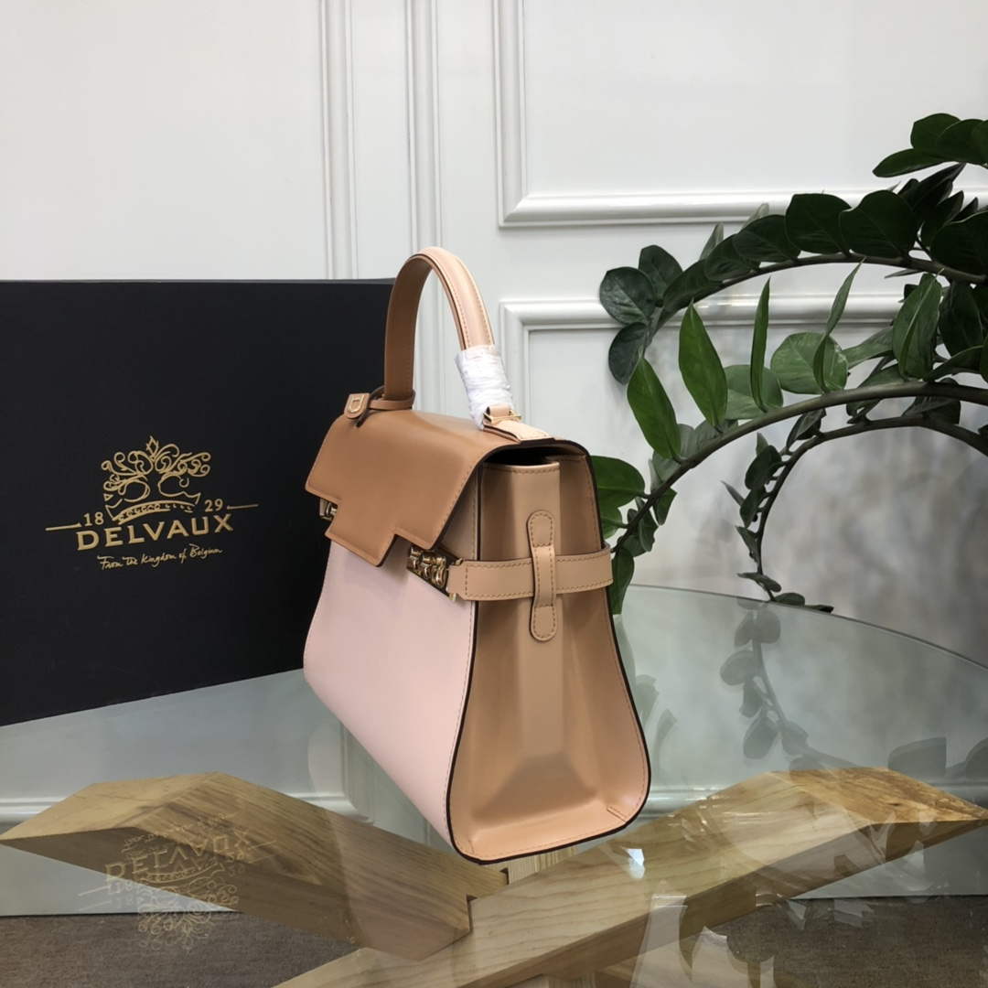 Delvaux AA0611 Temp¨ºte MM Bag caramel and pink