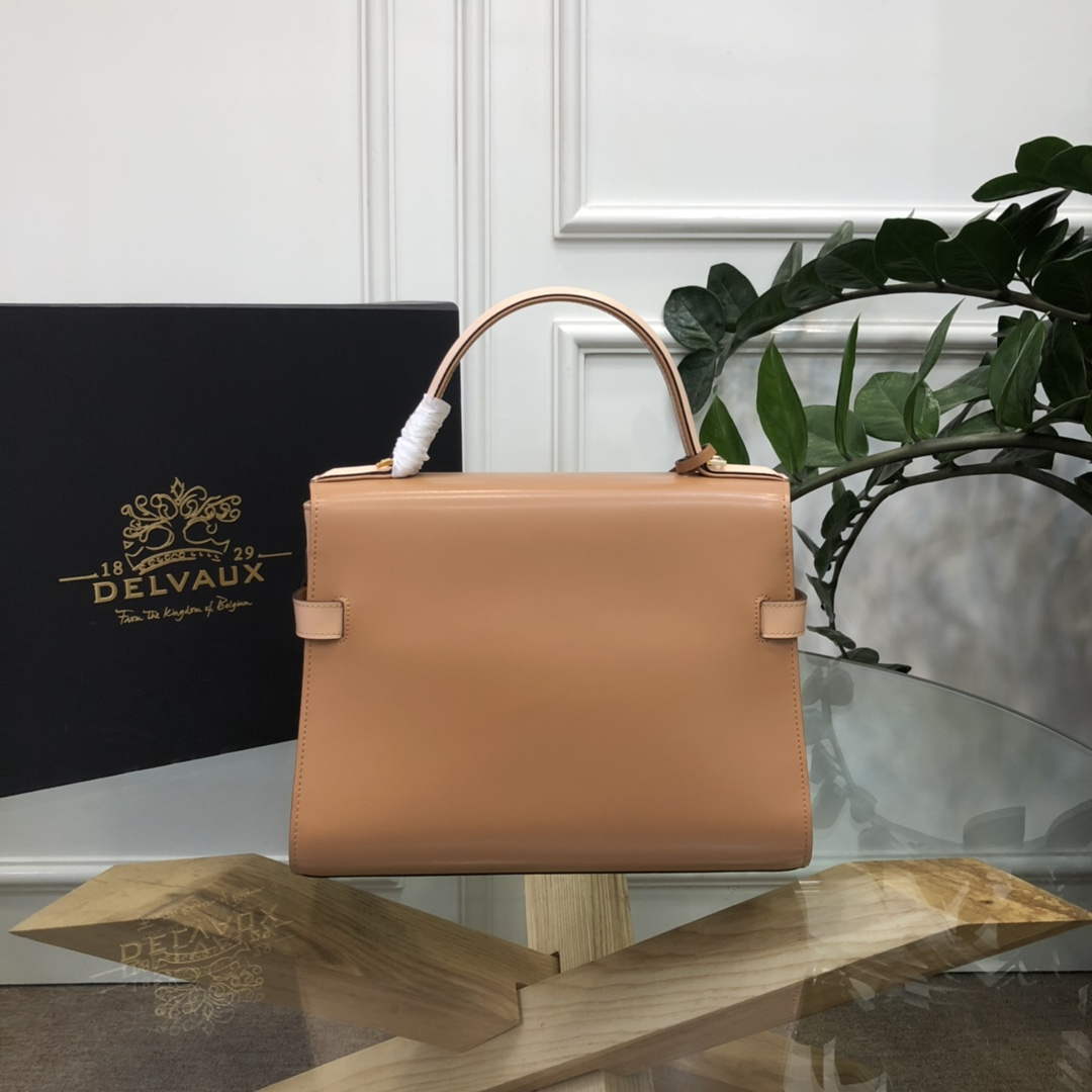 Delvaux AA0611 Temp¨ºte MM Bag caramel and pink