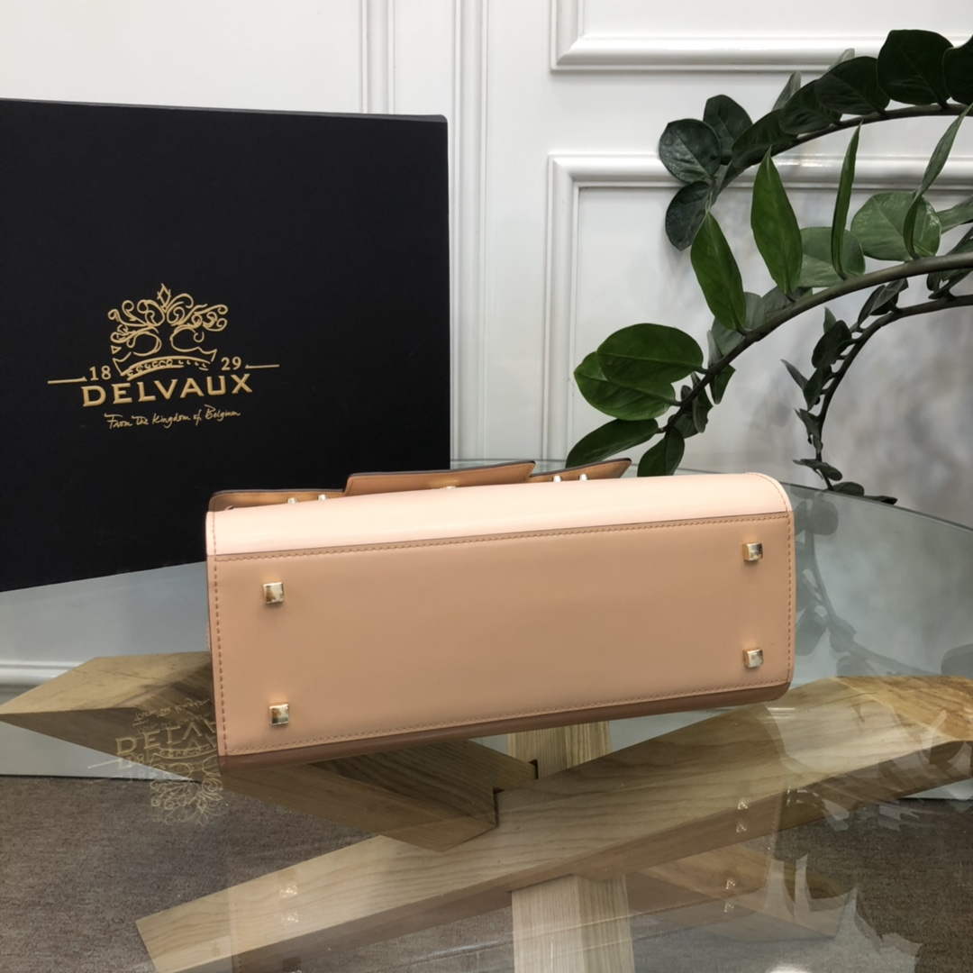 Delvaux AA0611 Temp¨ºte MM Bag caramel and pink