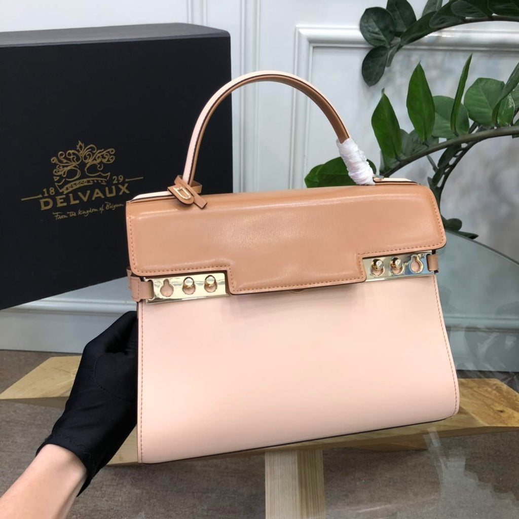 Delvaux AA0611 Temp¨ºte MM Bag caramel and pink
