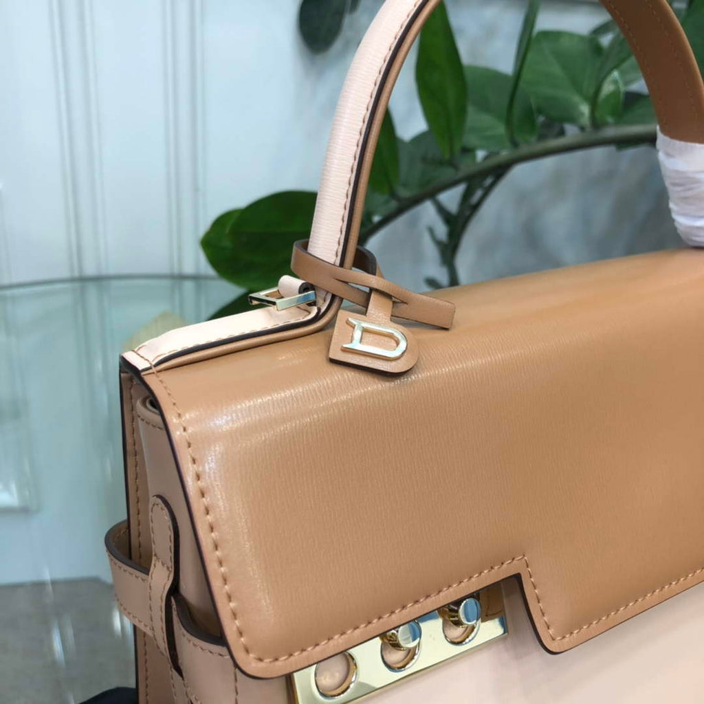 Delvaux AA0611 Temp¨ºte MM Bag caramel and pink