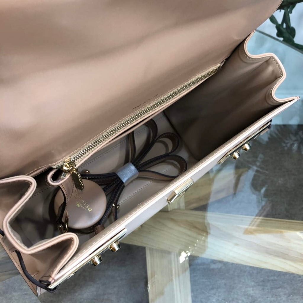 Delvaux AA0611 Temp¨ºte MM Bag caramel and pink