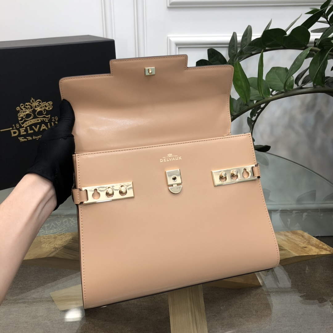 Delvaux AA0611 Temp¨ºte MM Bag milk tea