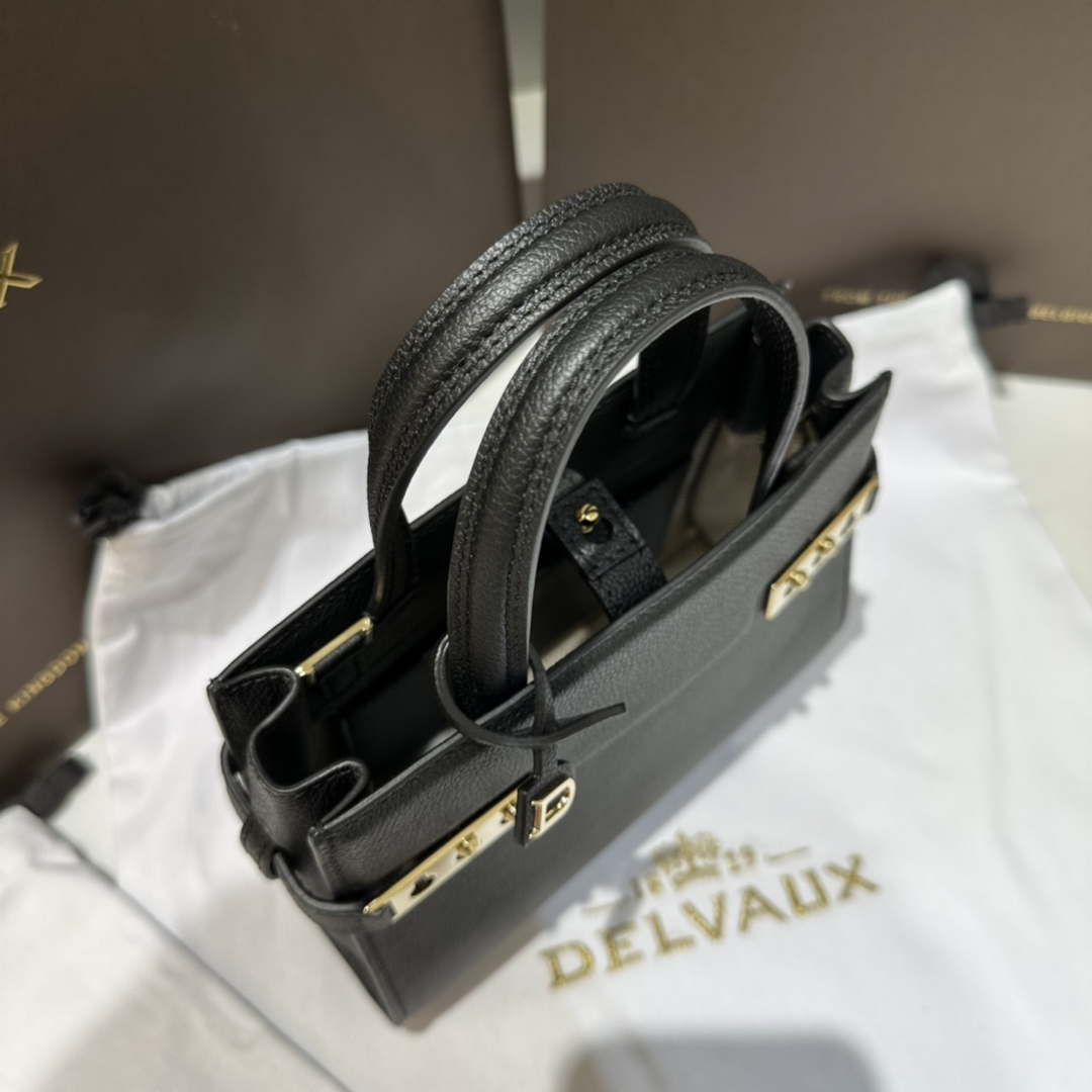 Delvaux AA0616 Temp¨ºte Crush in Jumping Calf Black