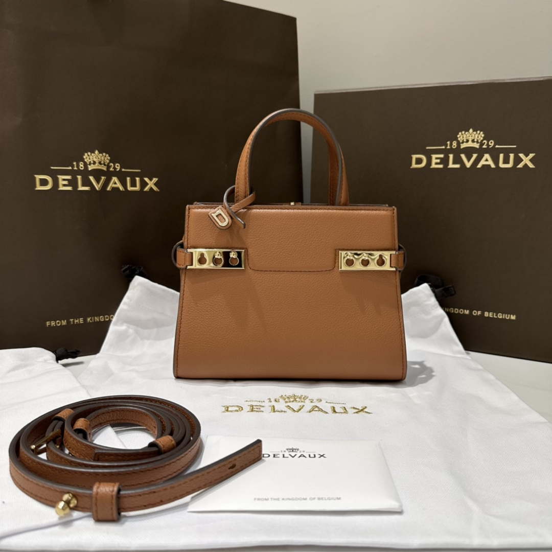 Delvaux AA0616 Temp¨ºte Crush in Jumping Calf Brown