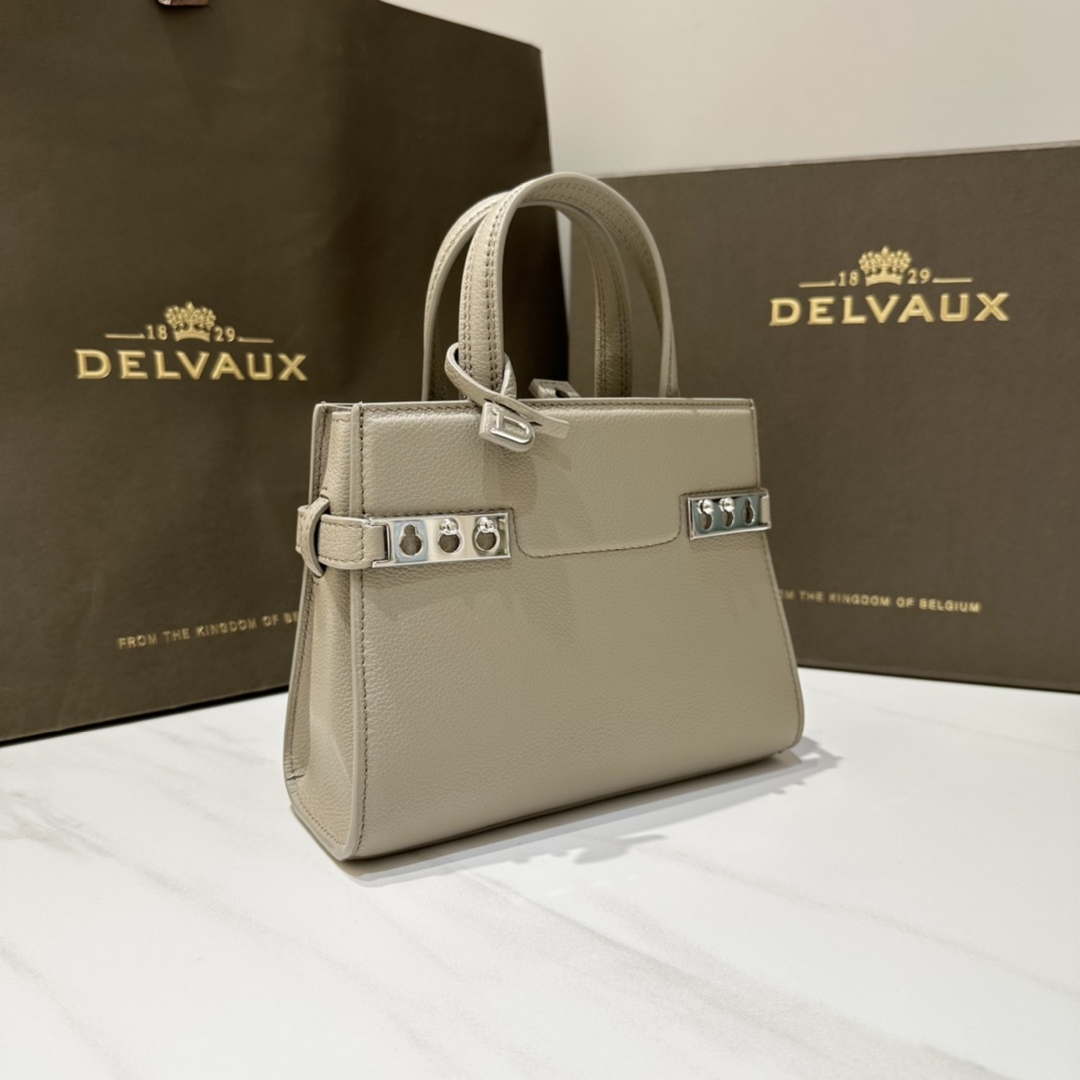 Delvaux AA0616 Temp¨ºte Crush in Jumping Calf Gray