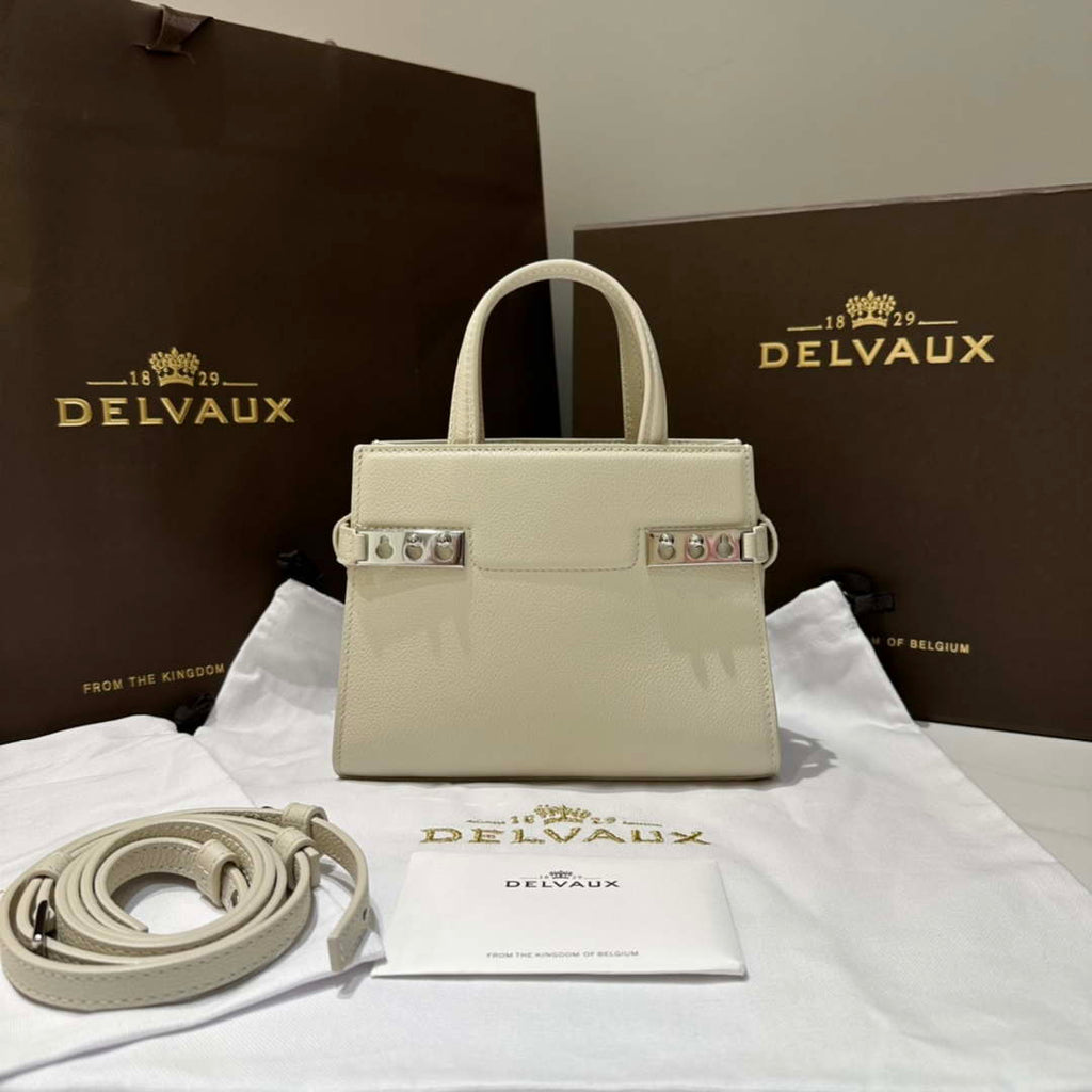 Delvaux AA0616 Temp¨ºte Crush in Jumping Calf White