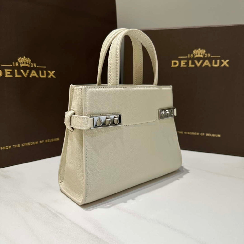 Delvaux AA0616 Temp¨ºte Crush in Jumping Calf White