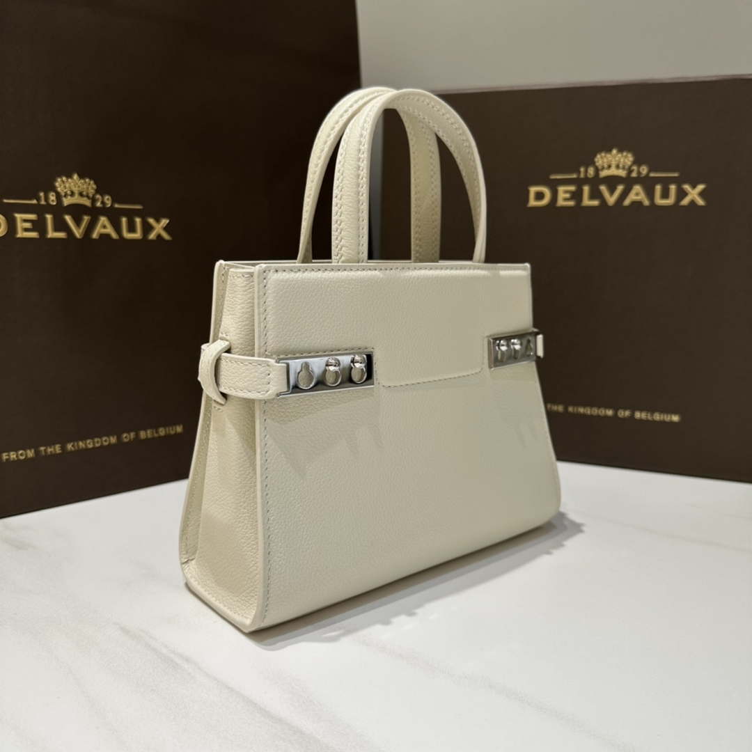 Delvaux AA0616 Temp¨ºte Crush in Jumping Calf White